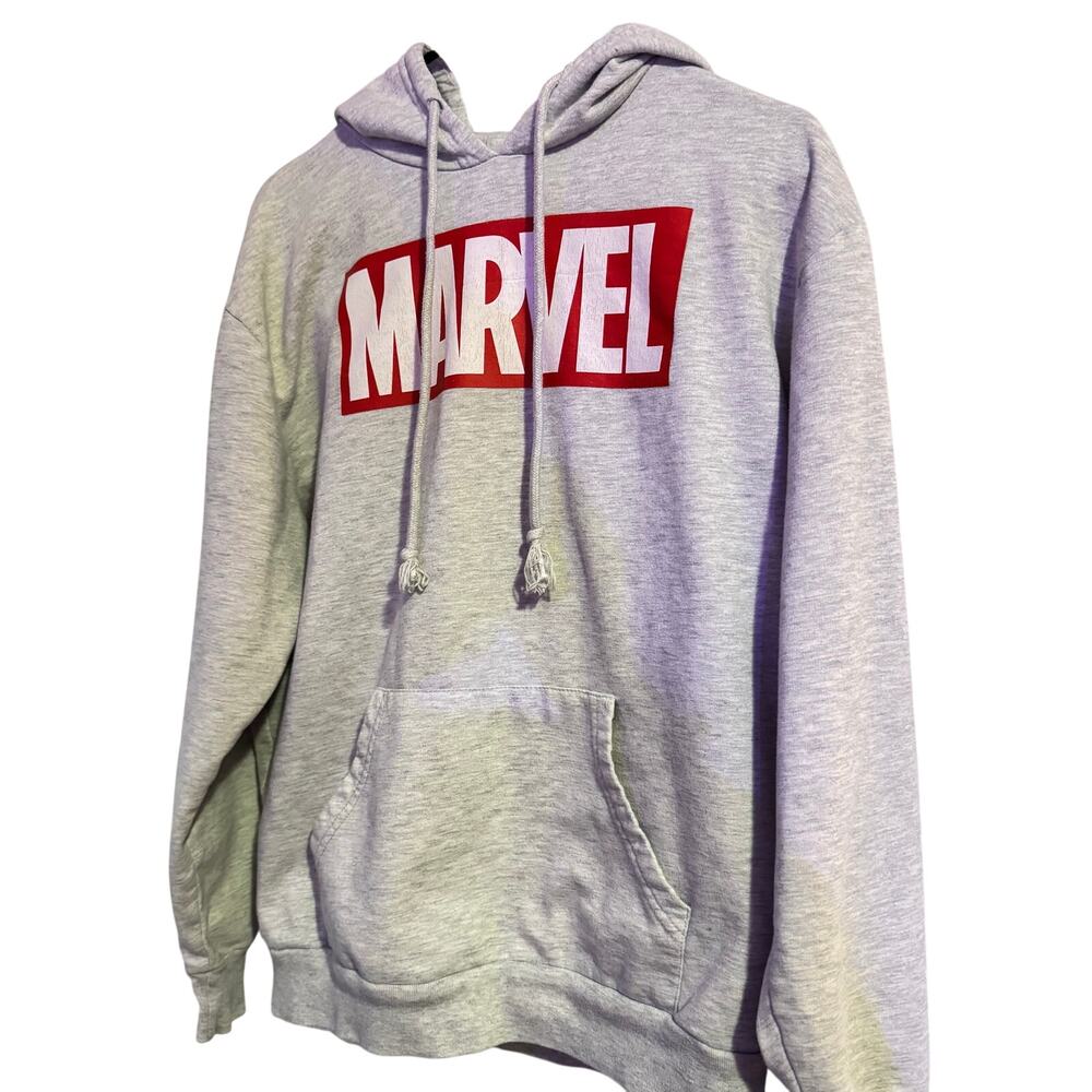 Marvel Gray Hoodie with Red Logo